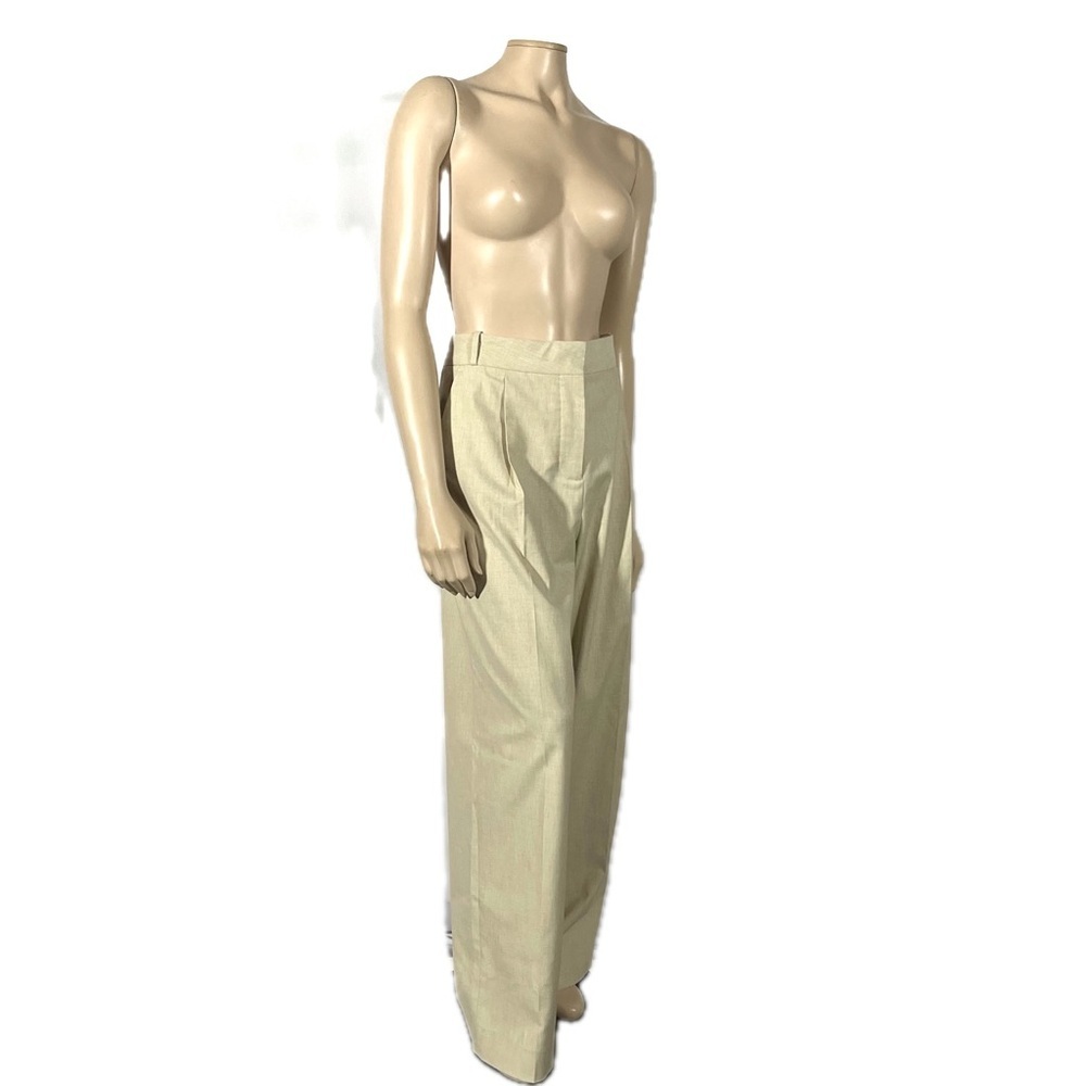 NWT ba&sh Jona Tailored Trousers Wideleg in beige - Picture 5 of 16